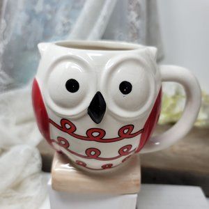Large Owl Mug by Essential Home Perched on a Log 14 oz